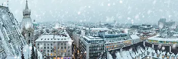 Blick vom Stephansdom, Schneefall