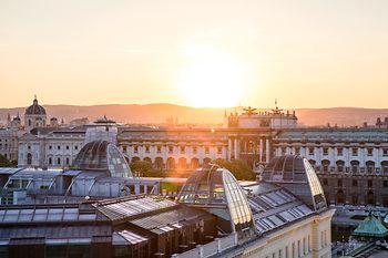 Blick auf die Hofburg, Wien von oben