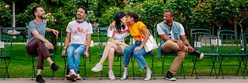 Geje i lesbijki w parku Volksgarten 