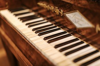 古楽器コレクション。ピアノ、鍵盤