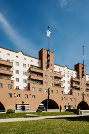 Gemeindebau, Karl Marx Hof, Aussenansicht, Innenhof, Park