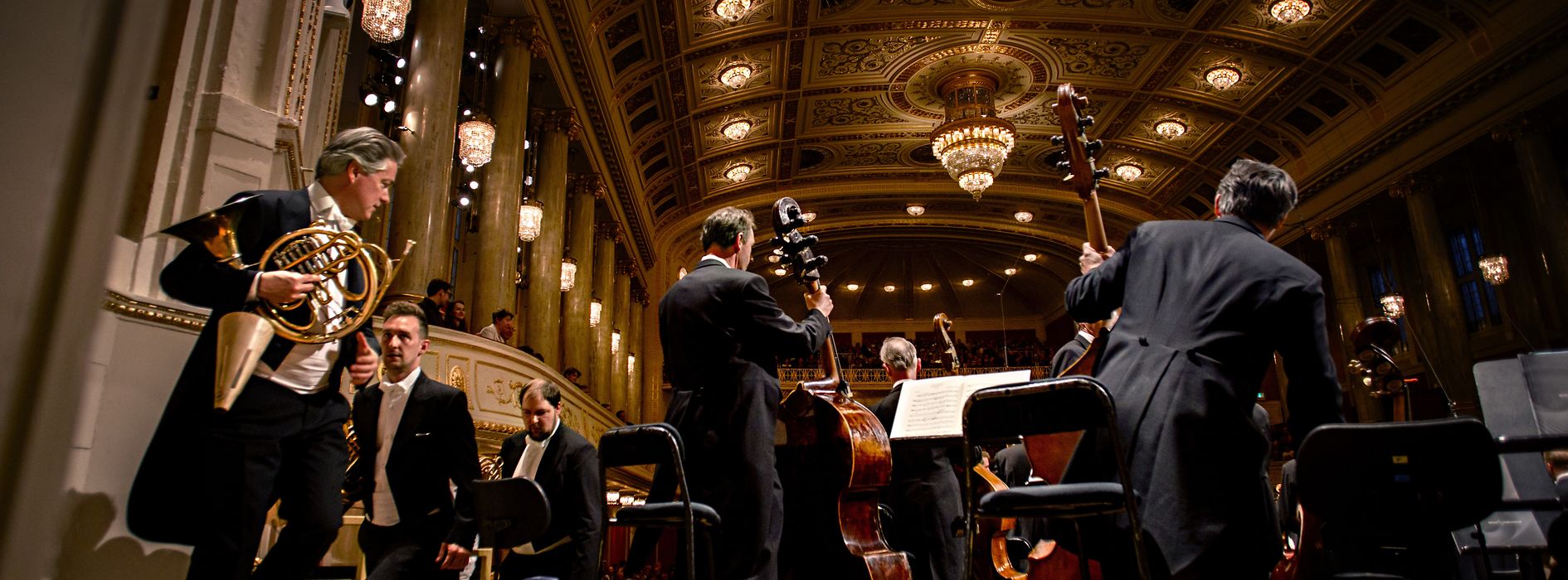 Muzycy w Wiedeńskiej Sali Koncertowej Wiener Konzerthaus