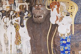 Pictură de Klimt, Friza Beethoven (detaliu)