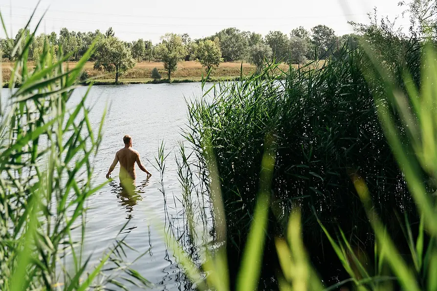 Nudist bathing