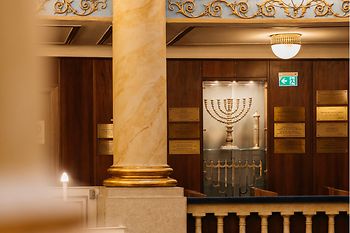 Close-up shot of a synagogue