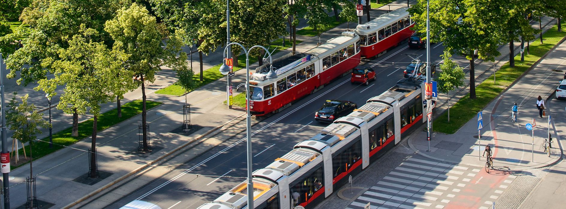 Trams at the Ringstrasse