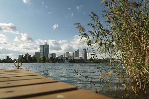 Steg auf der Alte Donau