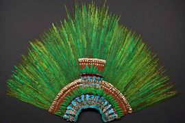 Ancient Mexican feather headdress 