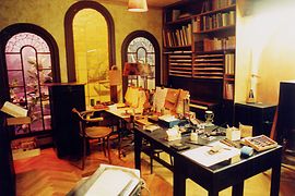 Arnold Schönberg's workroom in L. A. - copy at Arnold Schönberg Center Vienna