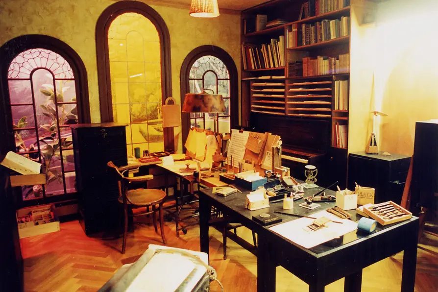 Arnold Schönberg's workroom in L. A. - copy at Arnold Schönberg Center Vienna