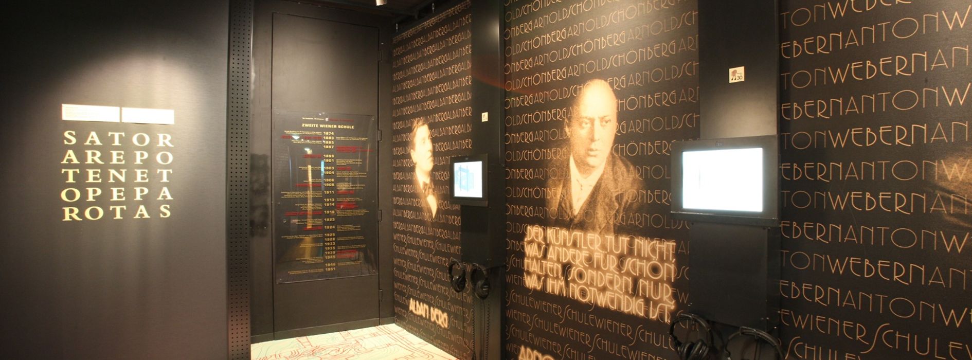 Exhibition room at the House of Music dedicated to Arnold Schönberg