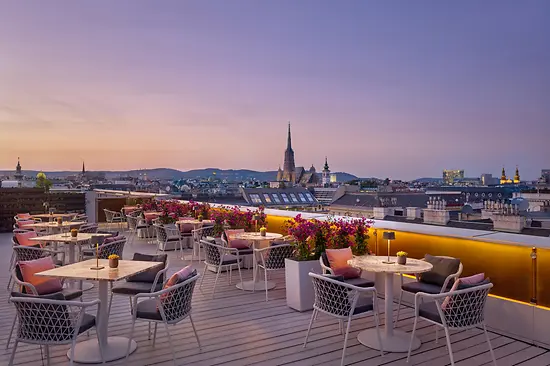 Rooftop Bar Ritz-Carlton, view of St. Stephen's Cathedral