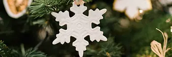 Christmas tree decoration made from porcelain