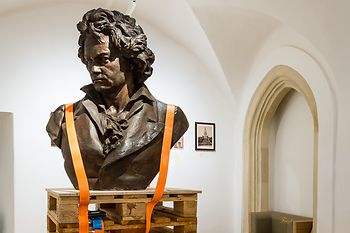Beethoven bronze bust in the Beethoven Museum, to the chapter "bequeathing"