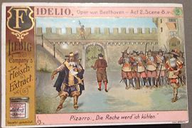 Collectible cards of "Liebigs Fleischextrakt" (Liebig's Meat Extract) – scene from Beethoven's opera Fidelio