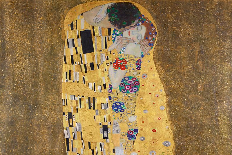 Gustav Klimt Csók című festménye