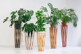 Pflanzenhalter aus Holz