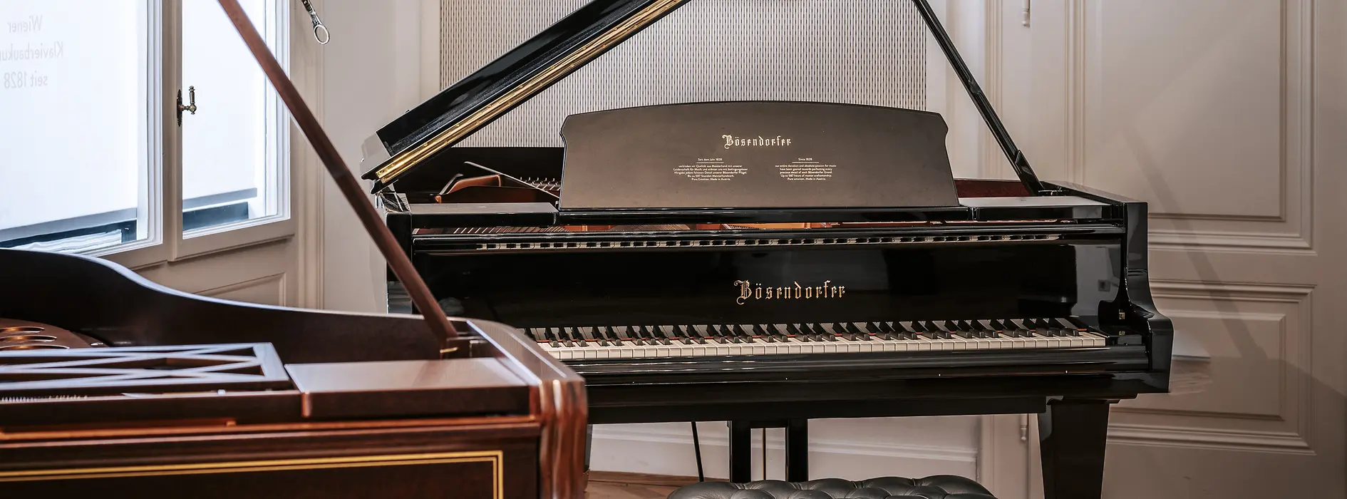 Two grand pianos opened up in the Bösendorfer Salon.