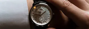 Man with exclusive wristwatch