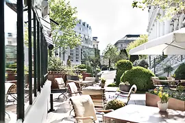 Jardin ombragé au Palais Coburg