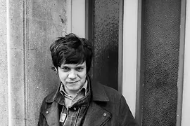 Der Nino aus Wien, an Austrian musician, portrait in black and white