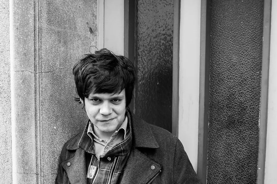 Der Nino aus Wien, an Austrian musician, portrait in black and white