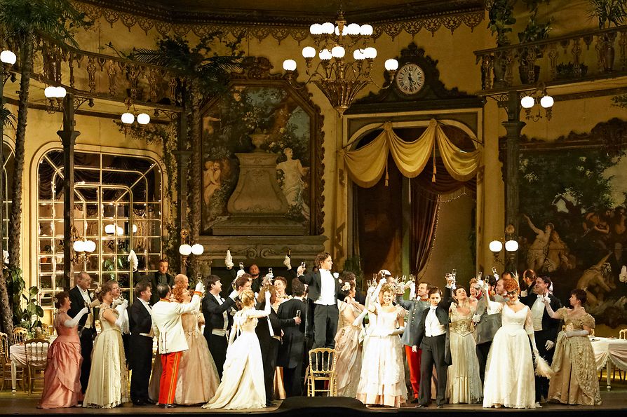 Scene from "Die Fledermaus", Vienna State Opera House
