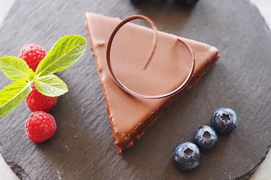  三角形化粧箱のチョコレート