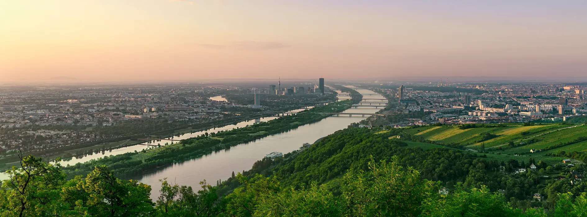 Blick über die Donauinsel 