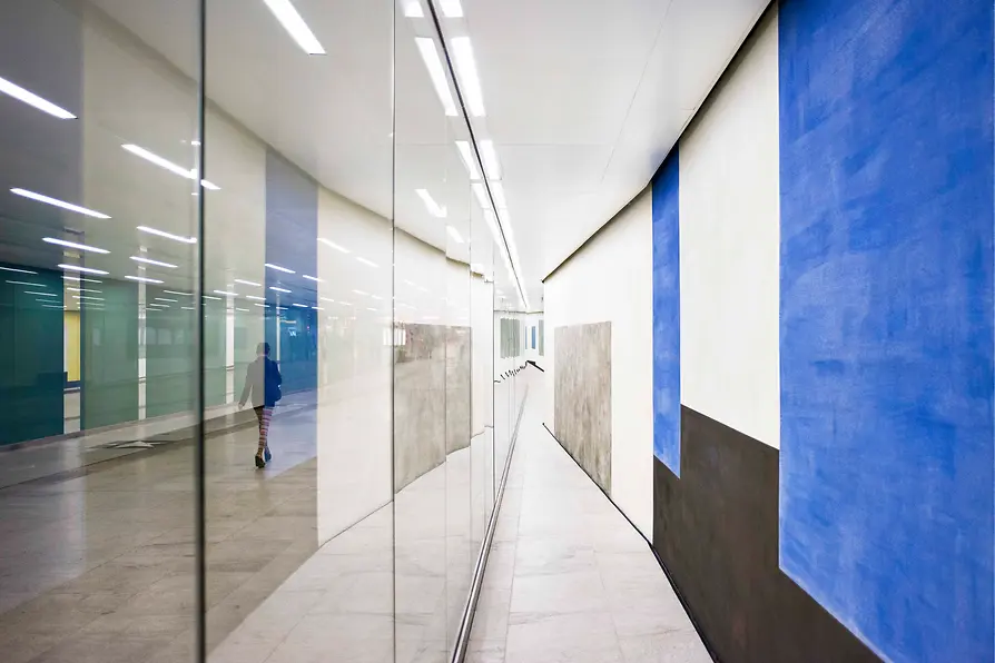 Abstract art in the Vienna subway underpass at Karlsplatz 