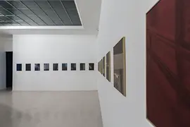 Interior shot of art gallery