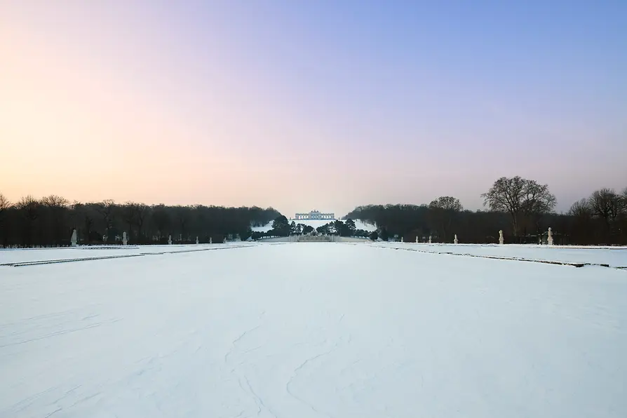 Blick auf die Gloriette im Winter