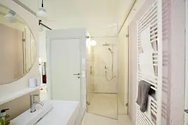 Salle de bain au Grätzlhotel sur le Karmelitermarkt 