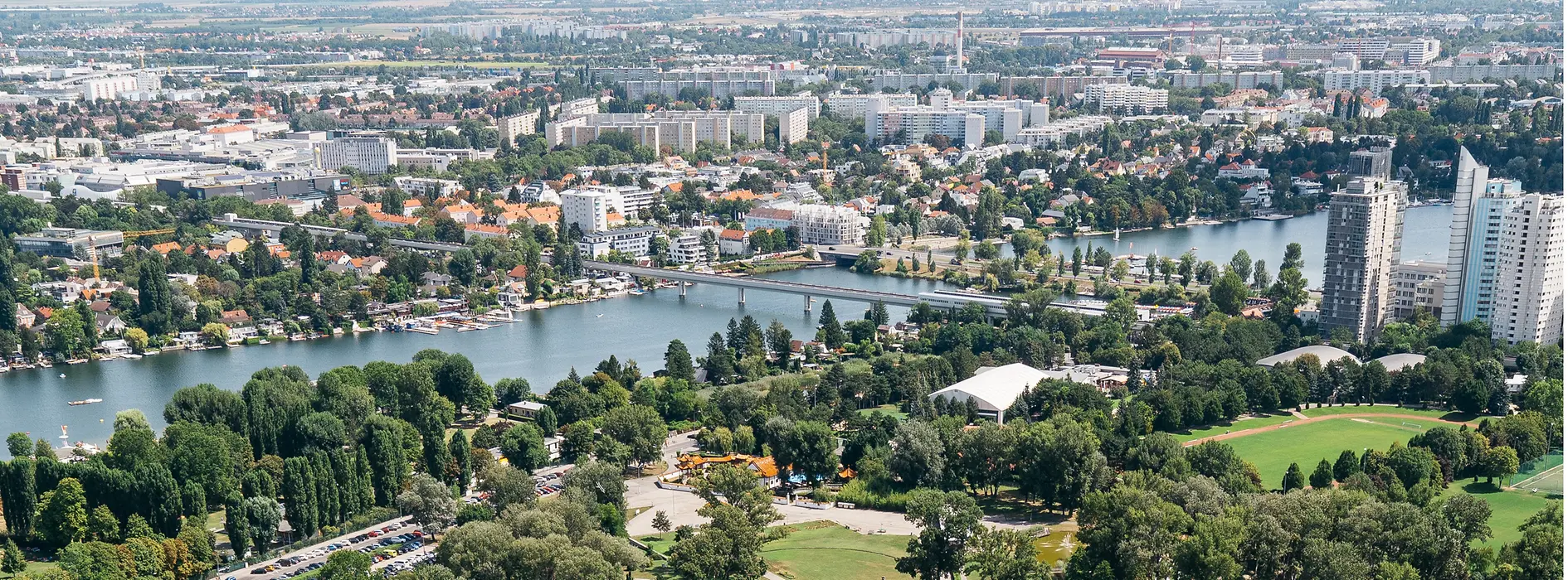 Widok na Donaupark