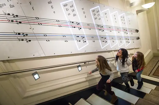 House of Music, children at the \"stairplay\"