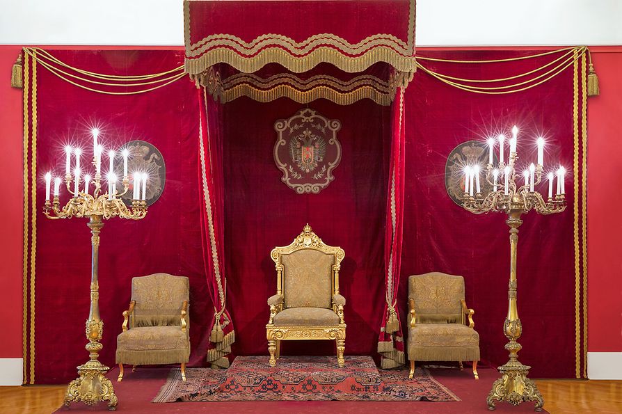 Throne arrangement for Emperor Franz Joseph, 2nd half of the 19th century