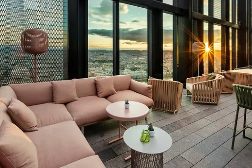 Terrasse en toiture à l'hôtel Melia