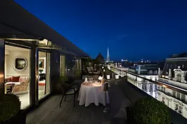 Hotel Sacher : suite Pelléas et Mélisande, terrasse