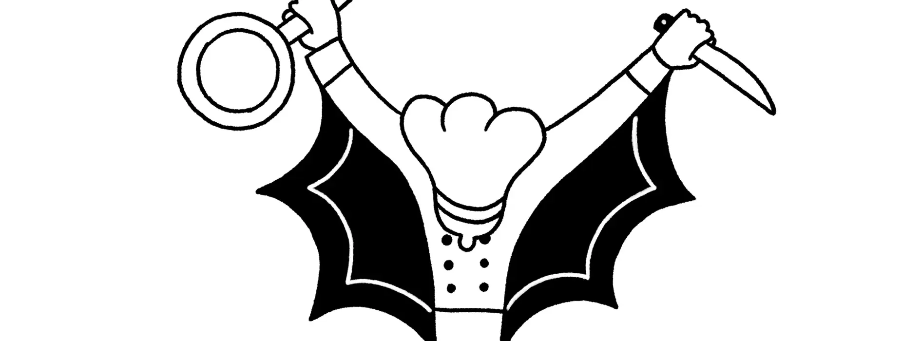 Illustration Fledermaus: Koch als Fledermaus