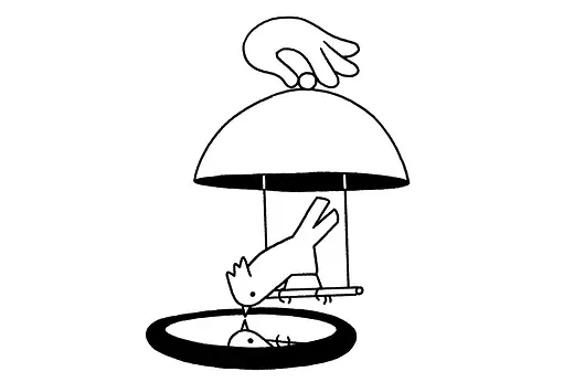 Illustration for Kanarienmilch (vanilla sauce): cloche with canary