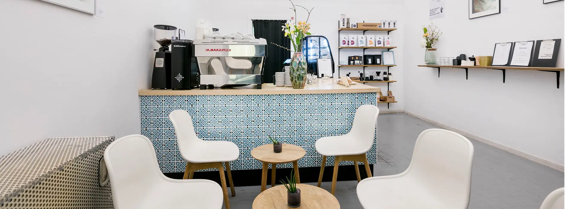 Kaffemik, coffee bar, interior view