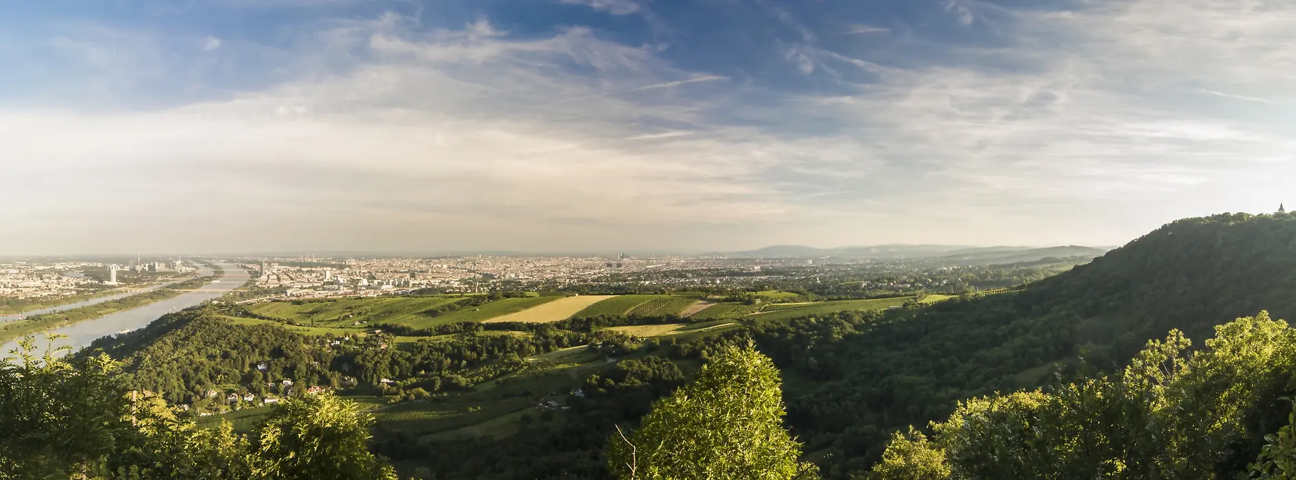 Widok na Wiedeń z góry Kahlenberg
