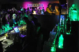 Latin Club Danzón, people at the bar, DJ
