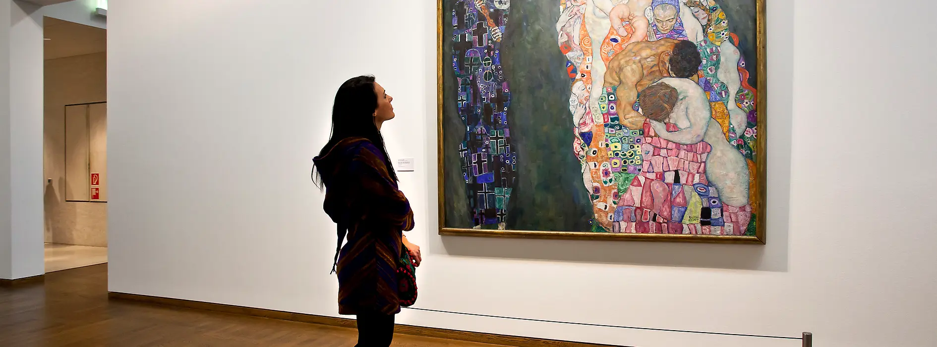 Pictura "Moartea şi viaţa" de Gustav Klimt, din Muzeul Leopold