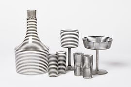 Josef Hoffmann, Drinking services in black and white
