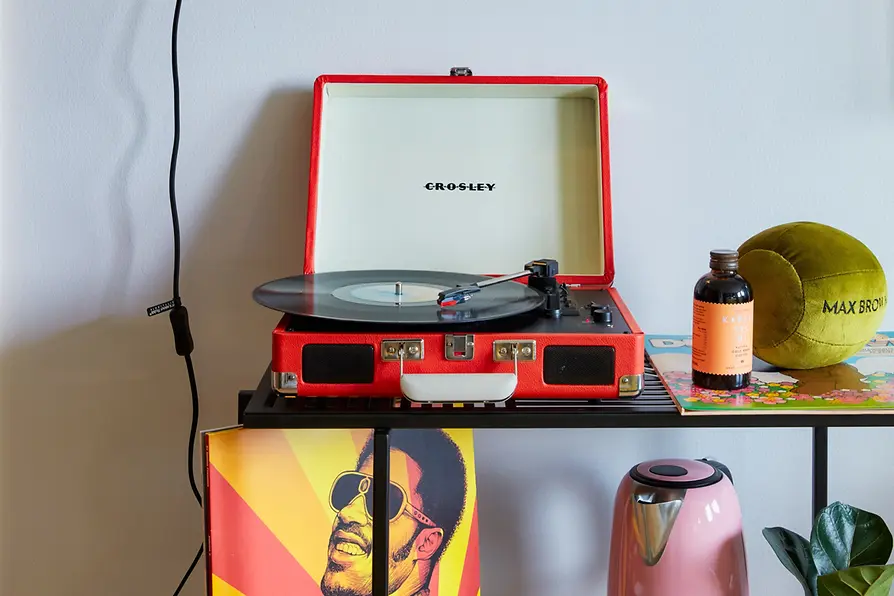 Record Player hotel room at Max Brown 7th District