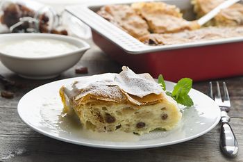 Milk and Curd Cheese Strudel
