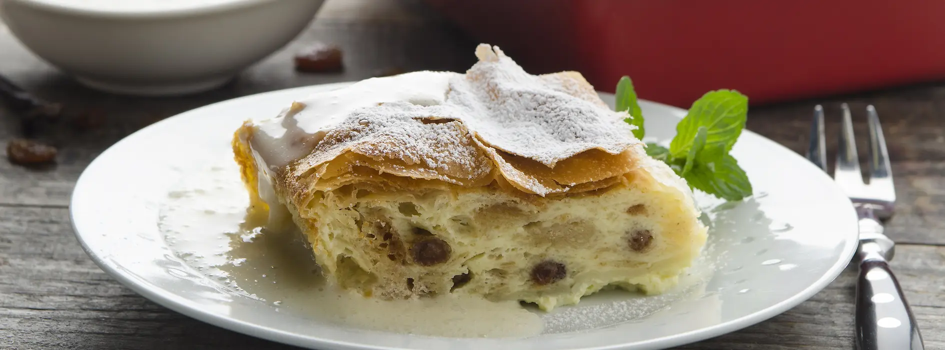 Milk and Curd Cheese Strudel