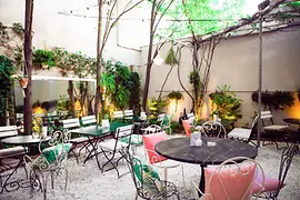 Garden of the Motto restaurant