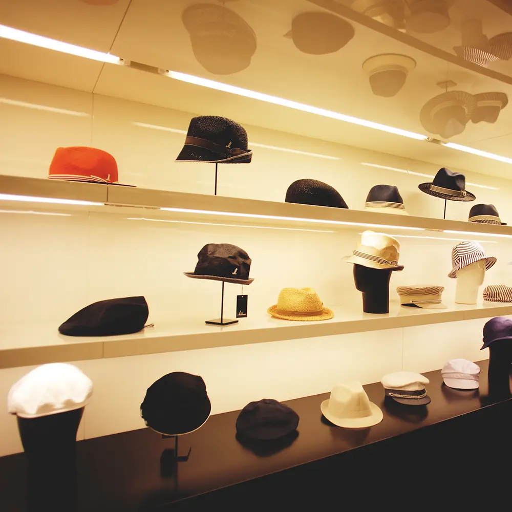 Hats off to this retail display.  Hat stores, Retail display, Head shop